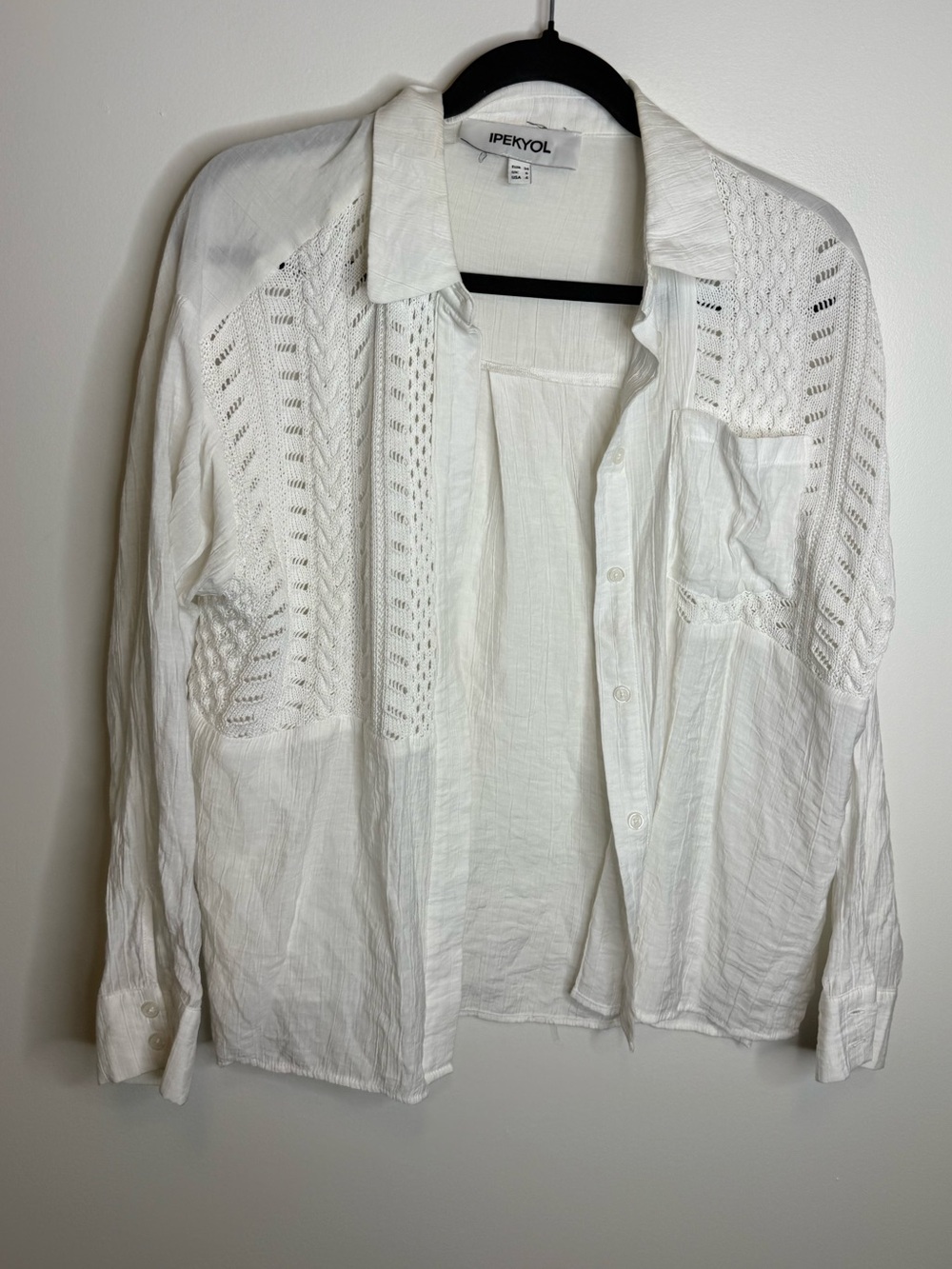 Ipekyol Oversized Long Sleeve blouse white size 4